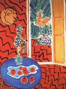 Henri Matisse Red background blue table oil painting artist